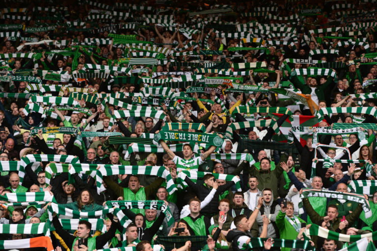 Celtic fans support their team